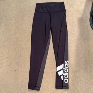 NWOT Adidas Black and Gray Leggings SIZE XS